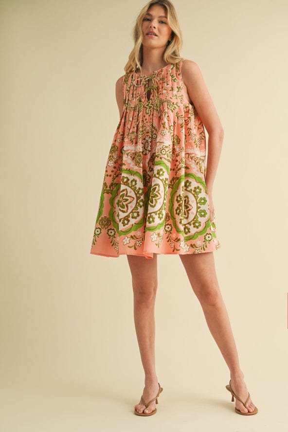 &merci Exclusive Print Mini Dress with Pleating - Little Miss Muffin Children & Home