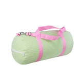 Mint Sweet Pea Seersucker Weekend Duffel