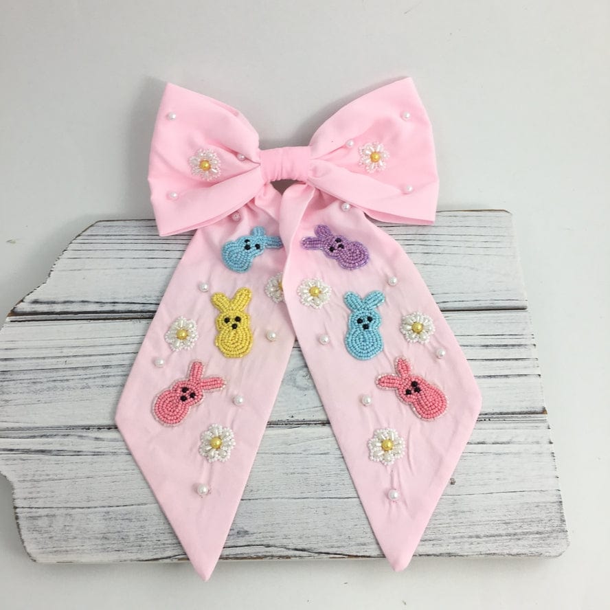 SongLily SongLily Pastel Easter Bunny Hairbows, 2 Colors Available - Little Miss Muffin Children & Home