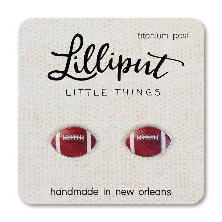 Lilliput Little Things Lilliput Little Things Football Earrings - Little Miss Muffin Children & Home