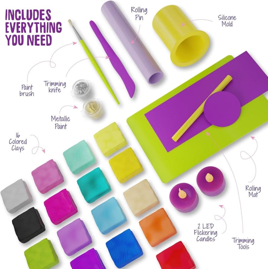 Dan&Darci Dan&Darci Light-Up Clay Lanterns Making Kit - Little Miss Muffin Children & Home