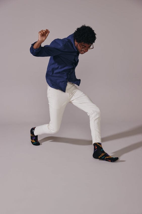 Bonfolk Jazz Black Socks - Little Miss Muffin Children & Home