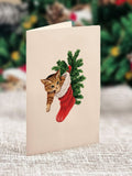 FreshCut Paper Mini Meowy Christmas Tree Pop-Up Greeting Card