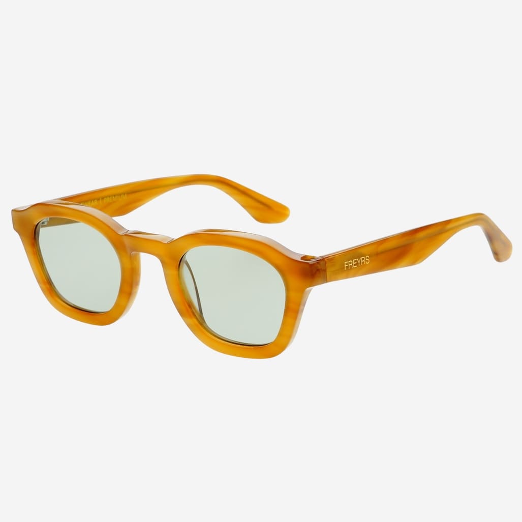Blake Acetate Unisex Round Sunglasses Honey