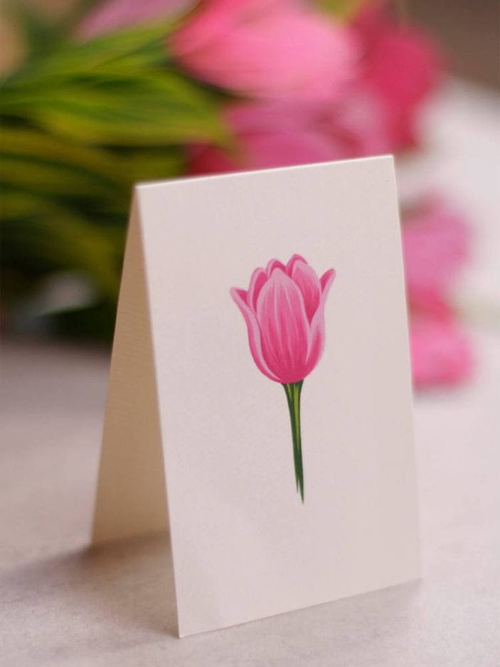 FreshCut Paper FreshCut Pink Tulips Pop-Up Greeting Card - Little Miss Muffin Children & Home