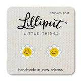 Lilliput Little Things Happy/Smiling Daisy Earrings