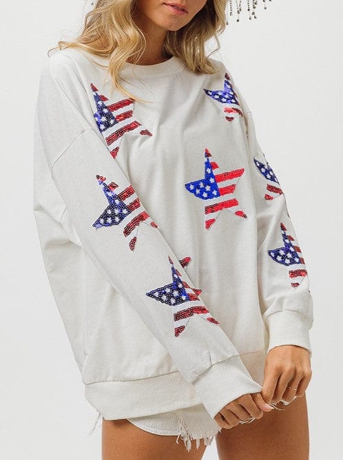 Rosa Clothing Rosa Clothing Independence Day Sequined Sweatshirt - Little Miss Muffin Children & Home