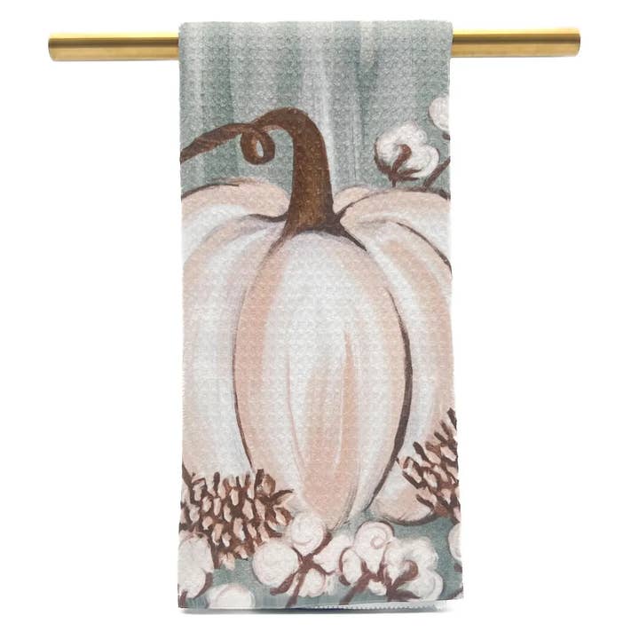 Cotton Pumpkin Tea Towel