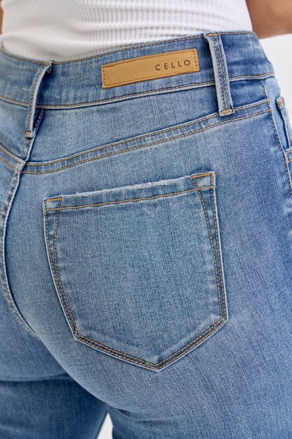 Cello Jeans Mid-Rise Bootcut Jeans in Medium Denim - Little Miss Muffin Children & Home