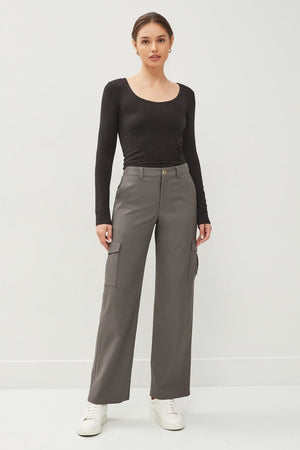 Be Cool Wide Leg Tencel Cargo Pants