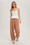 Bluivy Jogger Harem Drawstring Pants, Clay