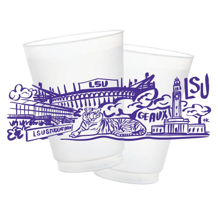 Southern Soiree Purple Tigers Full Wrap Frosted Cups - Little Miss Muffin Children & Home