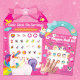 The Piggy Story Unicorn Cutie Stick-On Earring and Nail Sticker Gift Set