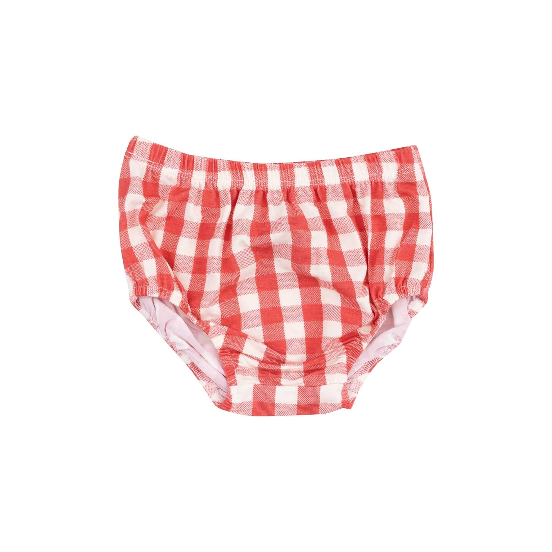 Angel Dear Angel Dear Strawberry Gingham Peter Pan Button Front Dress with Ric Rac Trim - Little Miss Muffin Children & Home