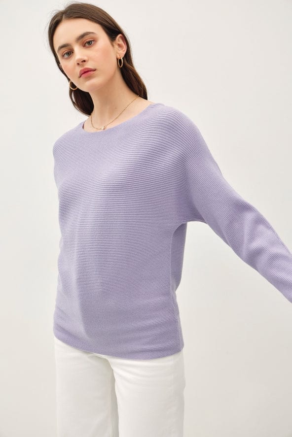 Be Cool Be Cool The Shelby Sweater Boat Neck Dolman Sleeve Pullover Knit Top - Little Miss Muffin Children & Home