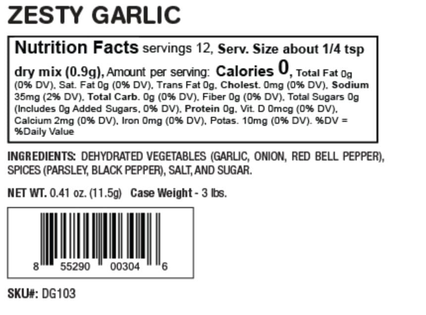 Molly & You Molly & You Zesty Garlic Dip Mix - Little Miss Muffin Children & Home