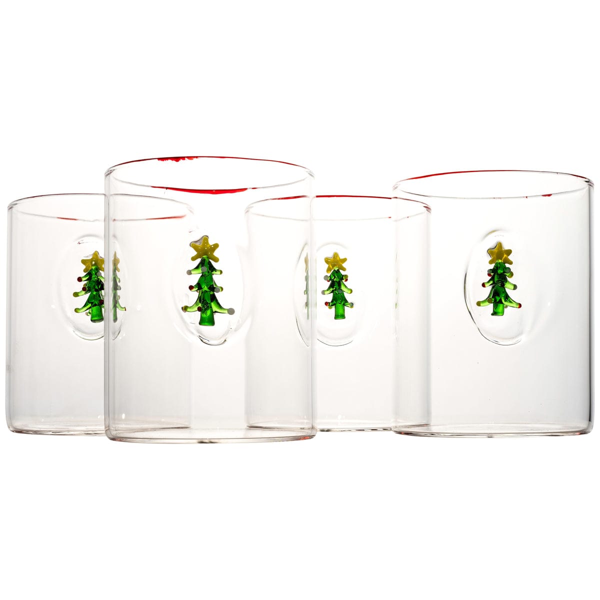 Abigail's Home Decor Christmas Tree Hiball Glasses, Set/4 - Little Miss Muffin Children & Home