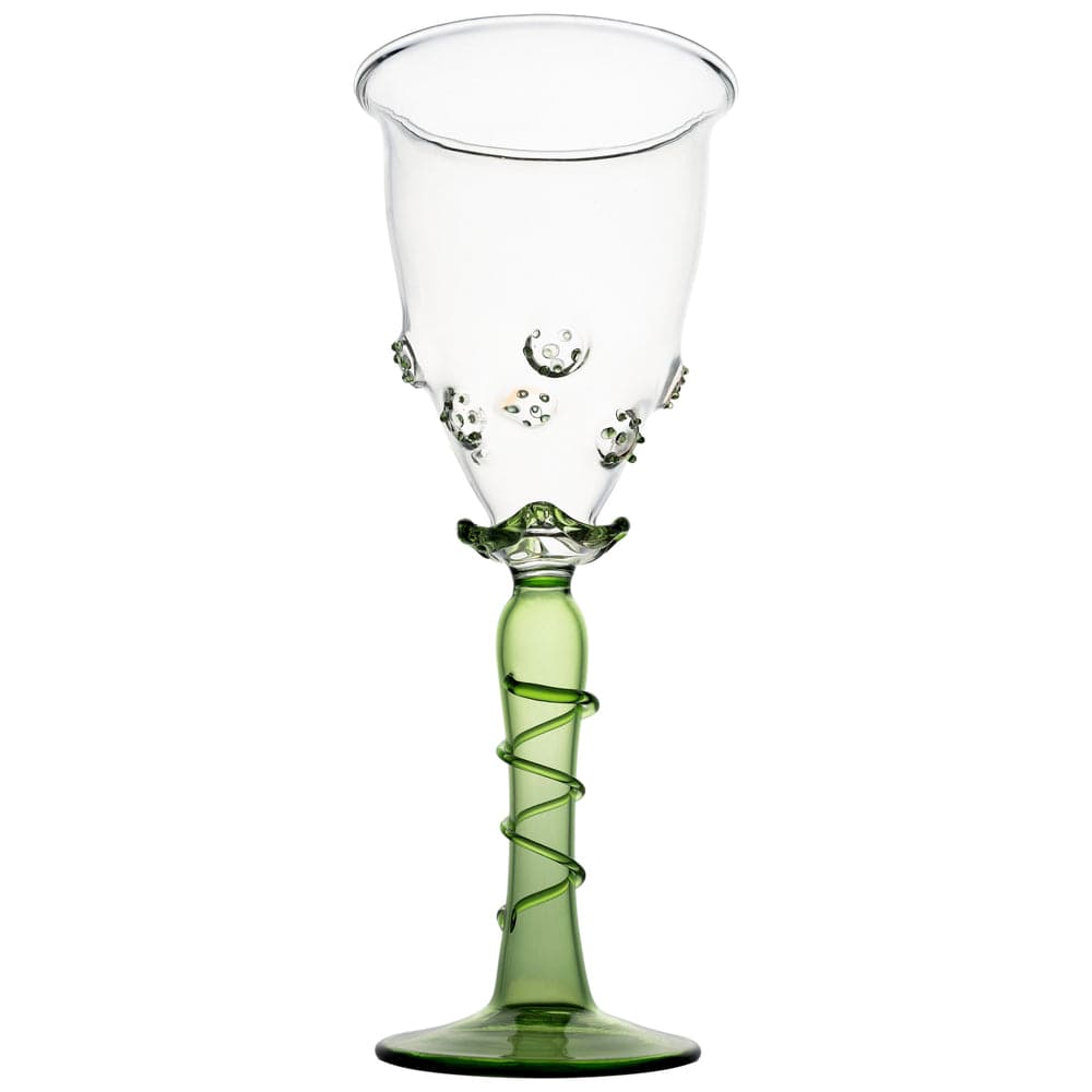 Ophelia Wine Glass, Green