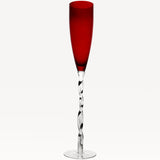 Abigail's Adriana Champagne Glass, Red