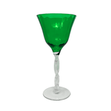 Abigail's Adriana Wine Glass, Emerald Green