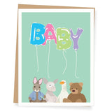 Apartment 2 Cards Apartment 2 Cards Stuffed Baby Animals New Baby Greeting Card - Little Miss Muffin Children & Home