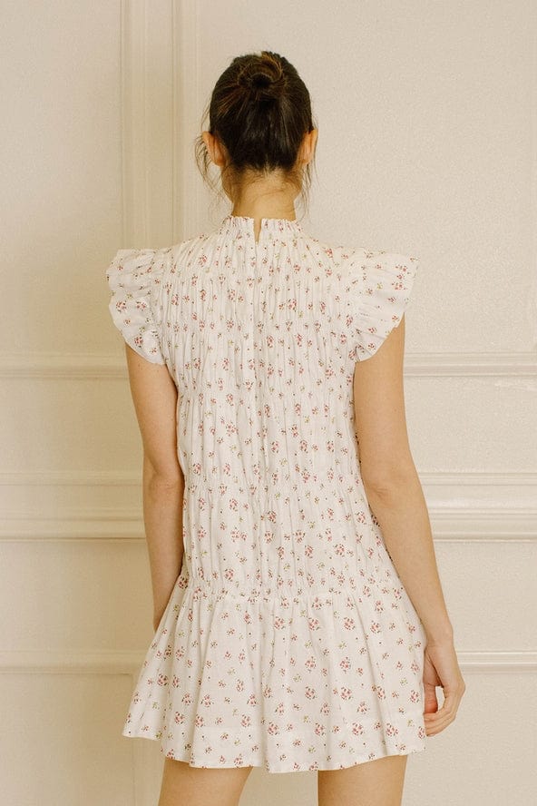 Storia Storia Floral Bouquet Flutter Sleeve Mini Dress - Little Miss Muffin Children & Home