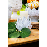 Abigails White Artichoke Candleholder