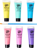 Anker Play Products Anker Play Products 7pc Pastel Acrylic Paints & Brush Set - Little Miss Muffin Children & Home