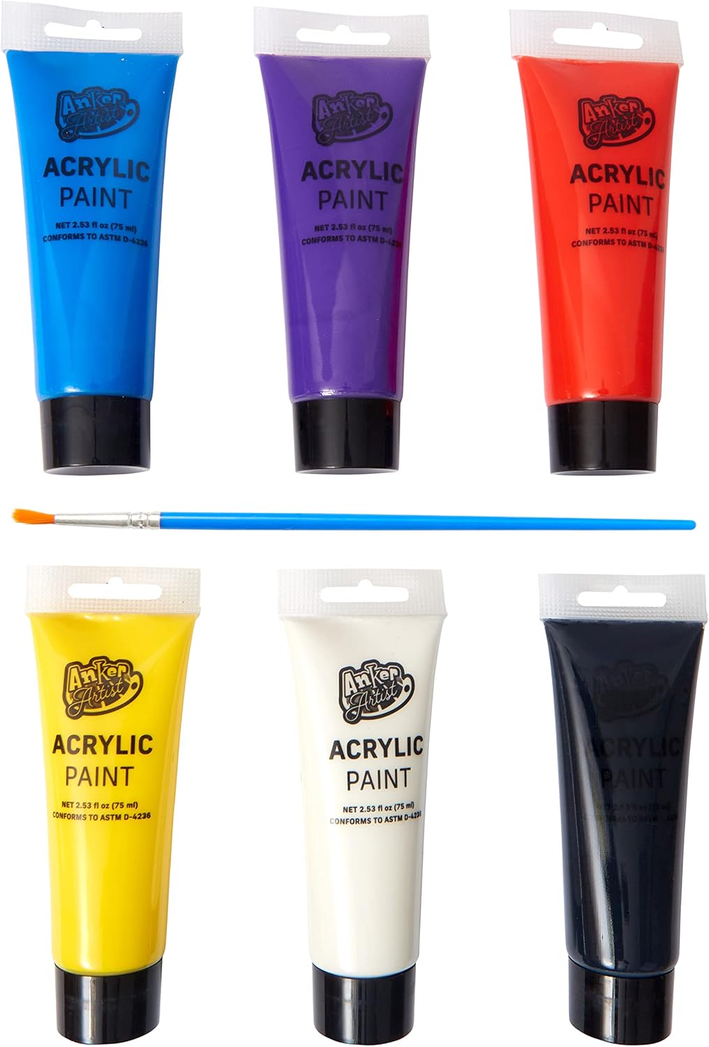 Anker Play Products Anker Play Products 7pc Classic Acrylic Paints & Brush Set - Little Miss Muffin Children & Home