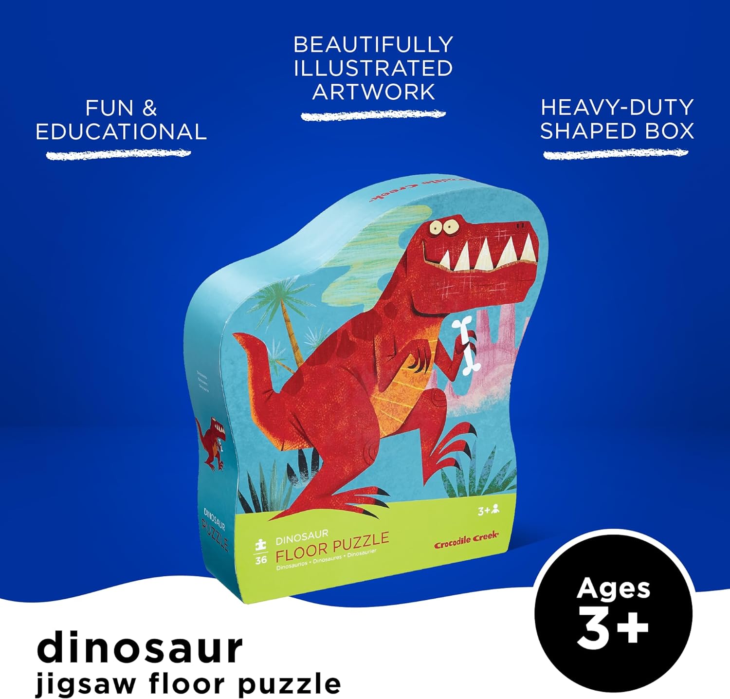 Crocodile Creek Crocodile Creek Dinosaurs 36 Piece Puzzle - Little Miss Muffin Children & Home