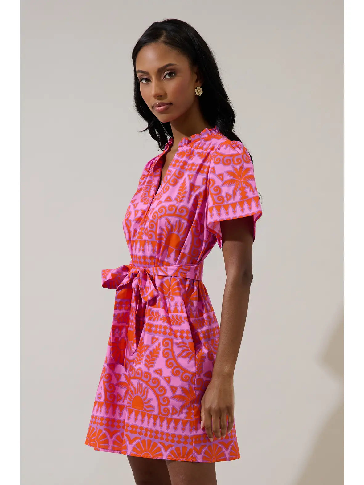 Tarie Tropical Ema Shift Mini Dress