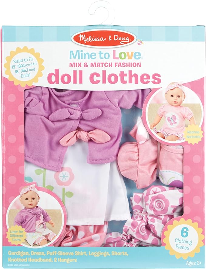 Melissa & Doug Melissa & Doug Mine to Love Mix & Match Fashion Doll Clothes - Little Miss Muffin Children & Home
