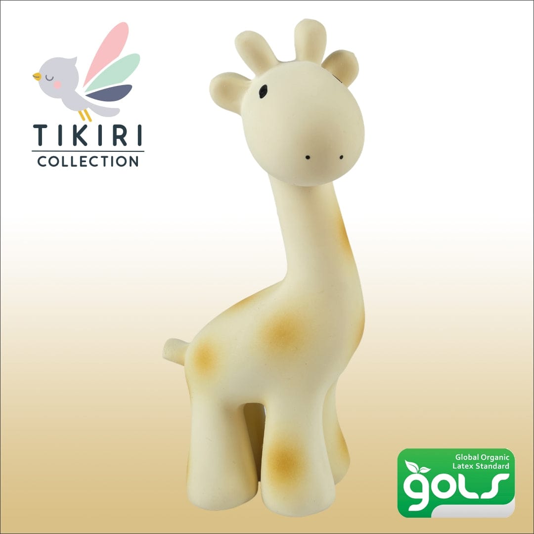 Tikiri Toys Tikiri Toys Giraffe Organic Rubber Rattle Teether & Bath Toy - Little Miss Muffin Children & Home