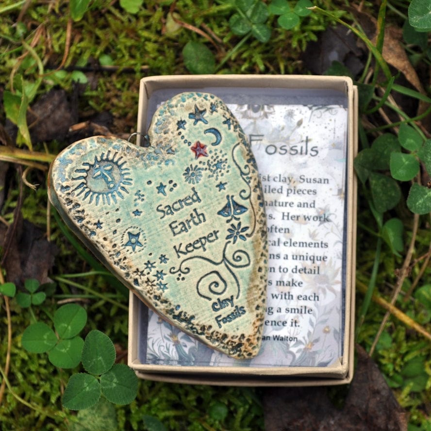 Clay Fossils Clay Fossils Sacred Earth Handmade Pottery Heart Memento - Little Miss Muffin Children & Home