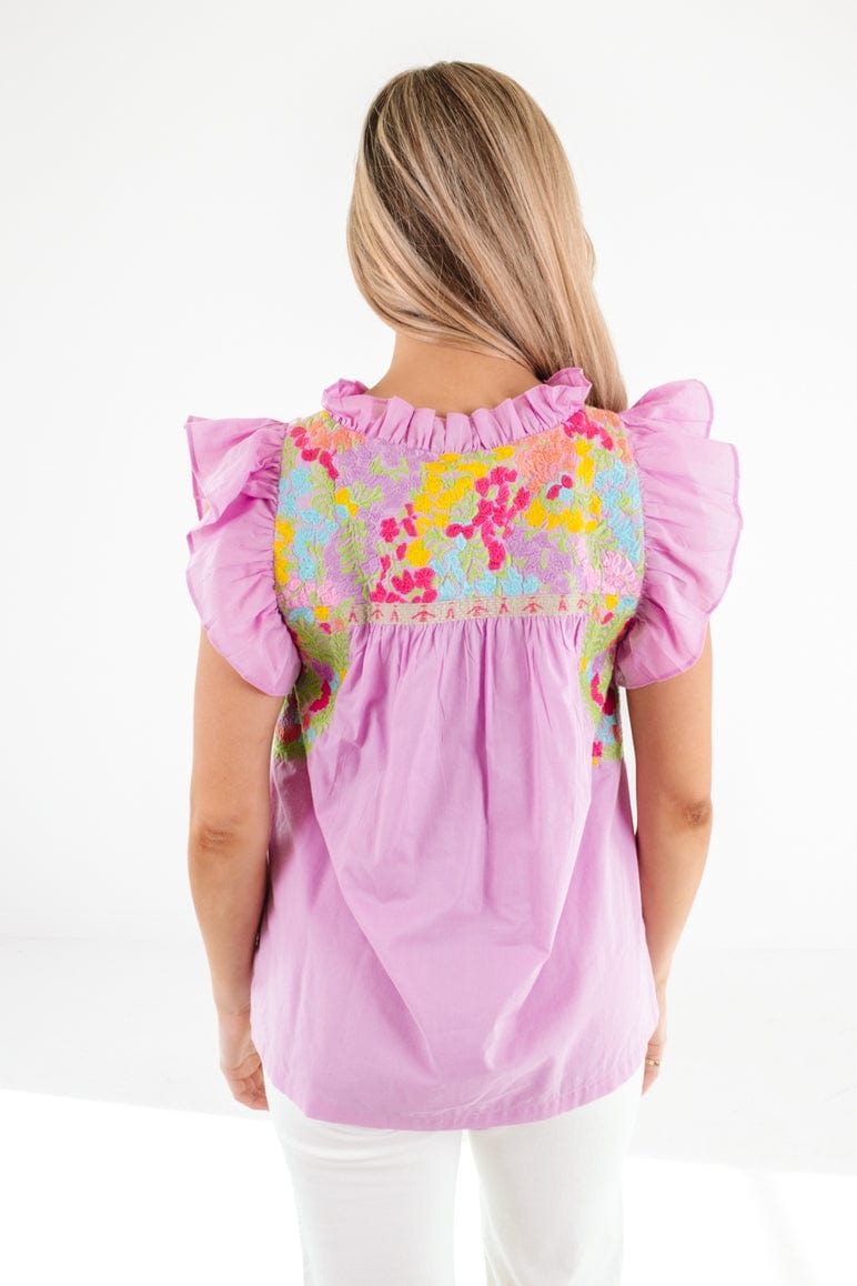 J.Marie Collections J.Marie The Harlyn Ruffle Neck Top - Little Miss Muffin Children & Home