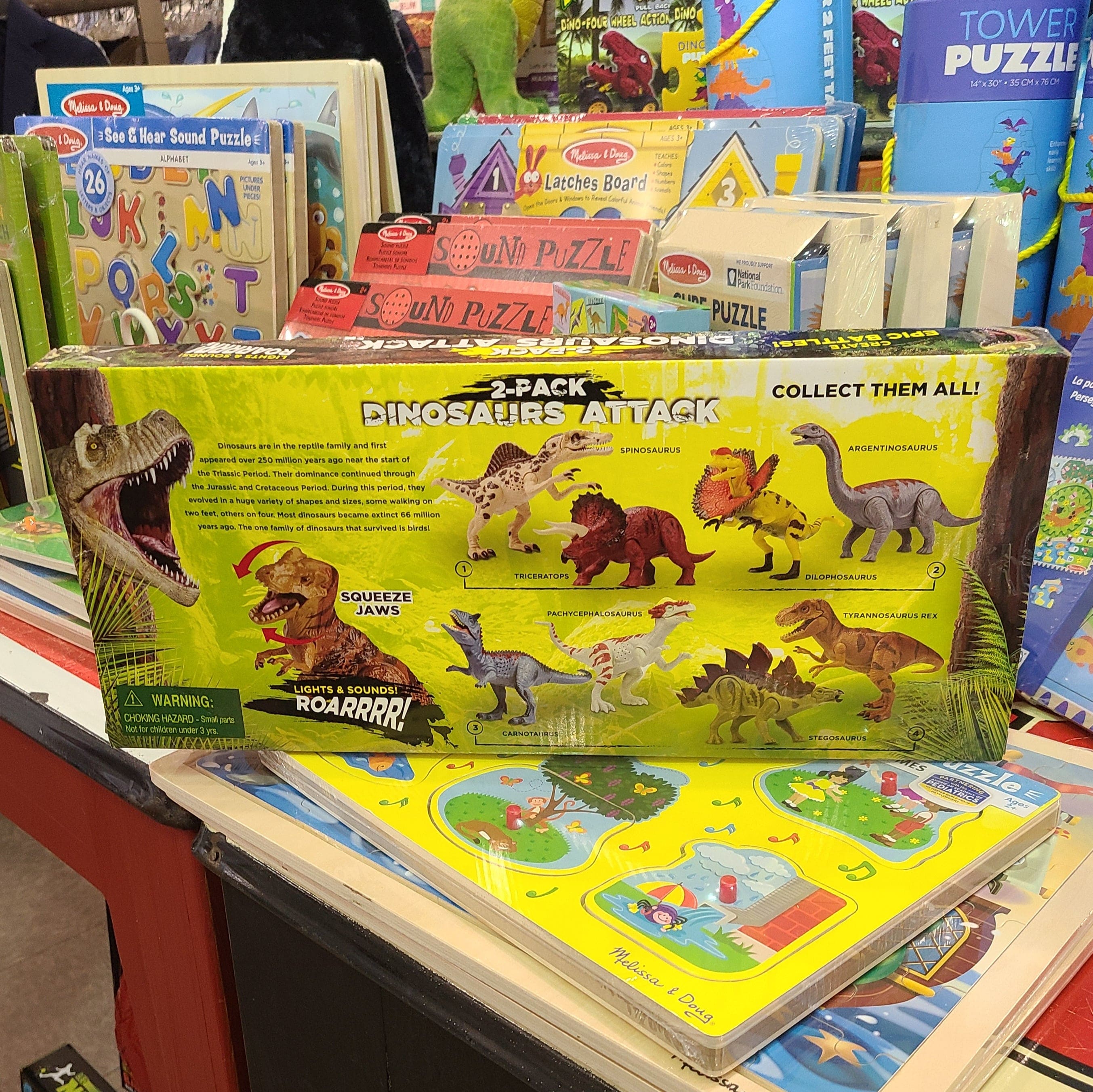 Kid Galaxy Inc Kid Galaxy Lights & Sound Dino 2 Pack - Velociraptor / Triceratops - Little Miss Muffin Children & Home