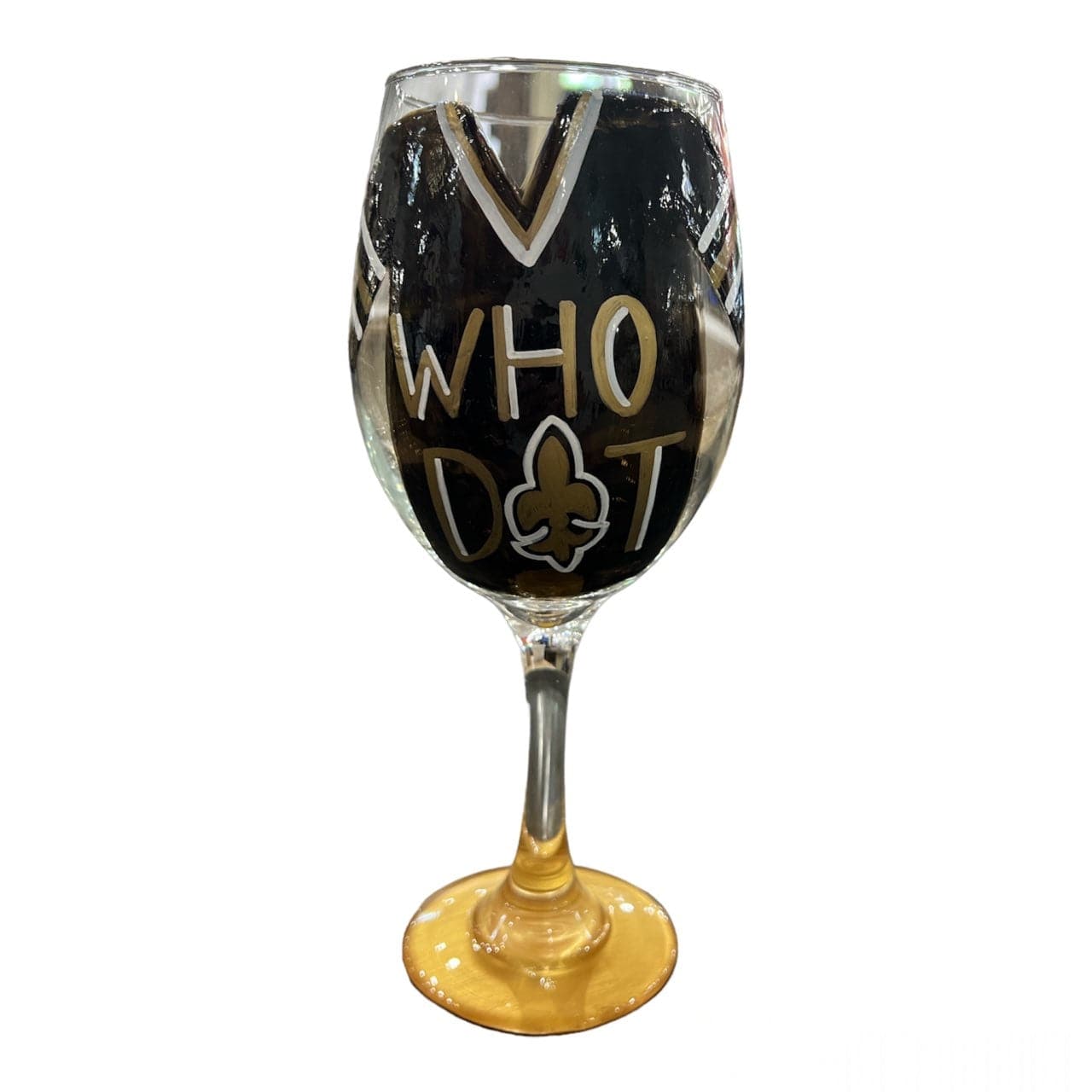 Katie Heaton Designs Katie Heaton Who Dat Wine Glass - Little Miss Muffin Children & Home