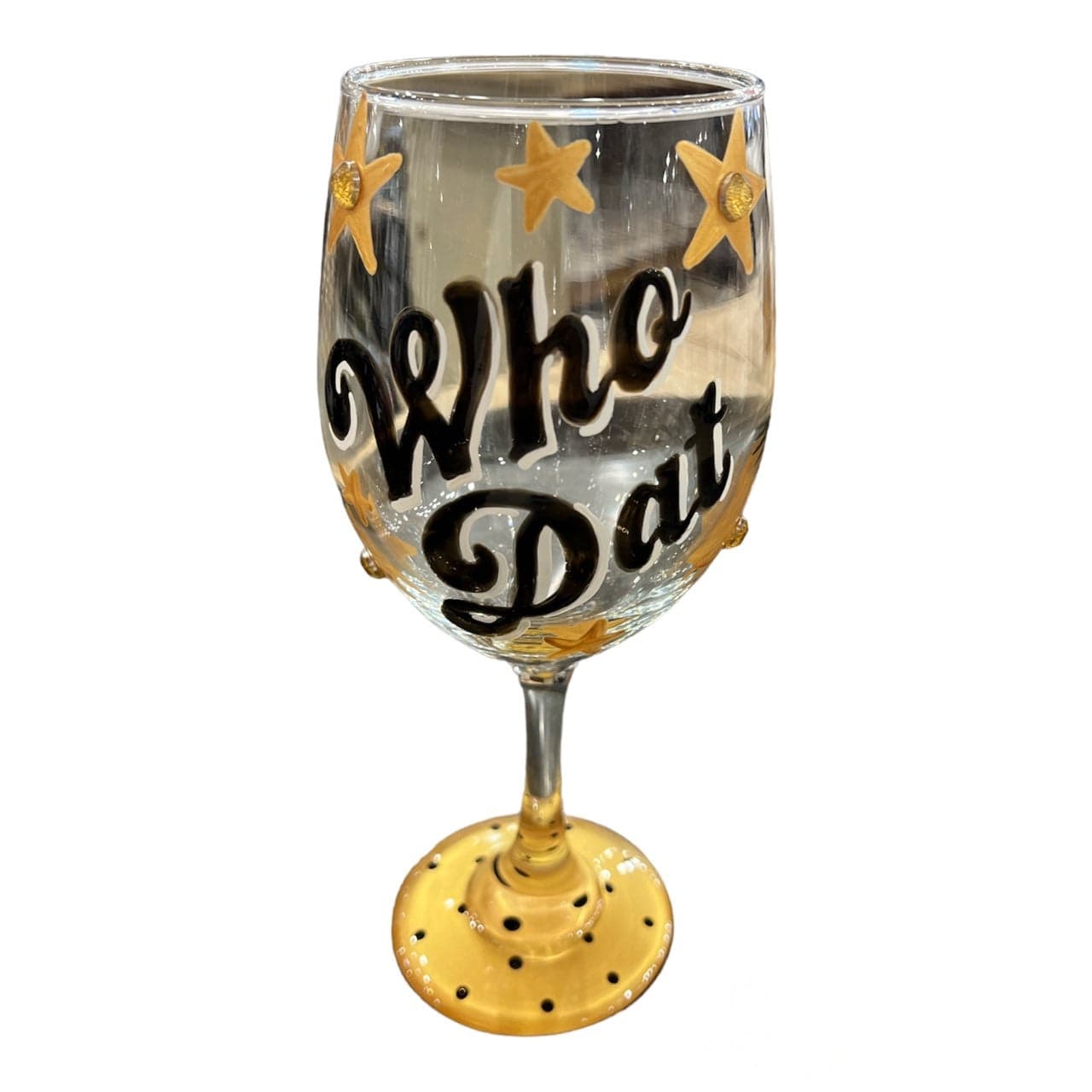 Katie Heaton Designs Katie Heaton Who Dat Wine Glass - Little Miss Muffin Children & Home