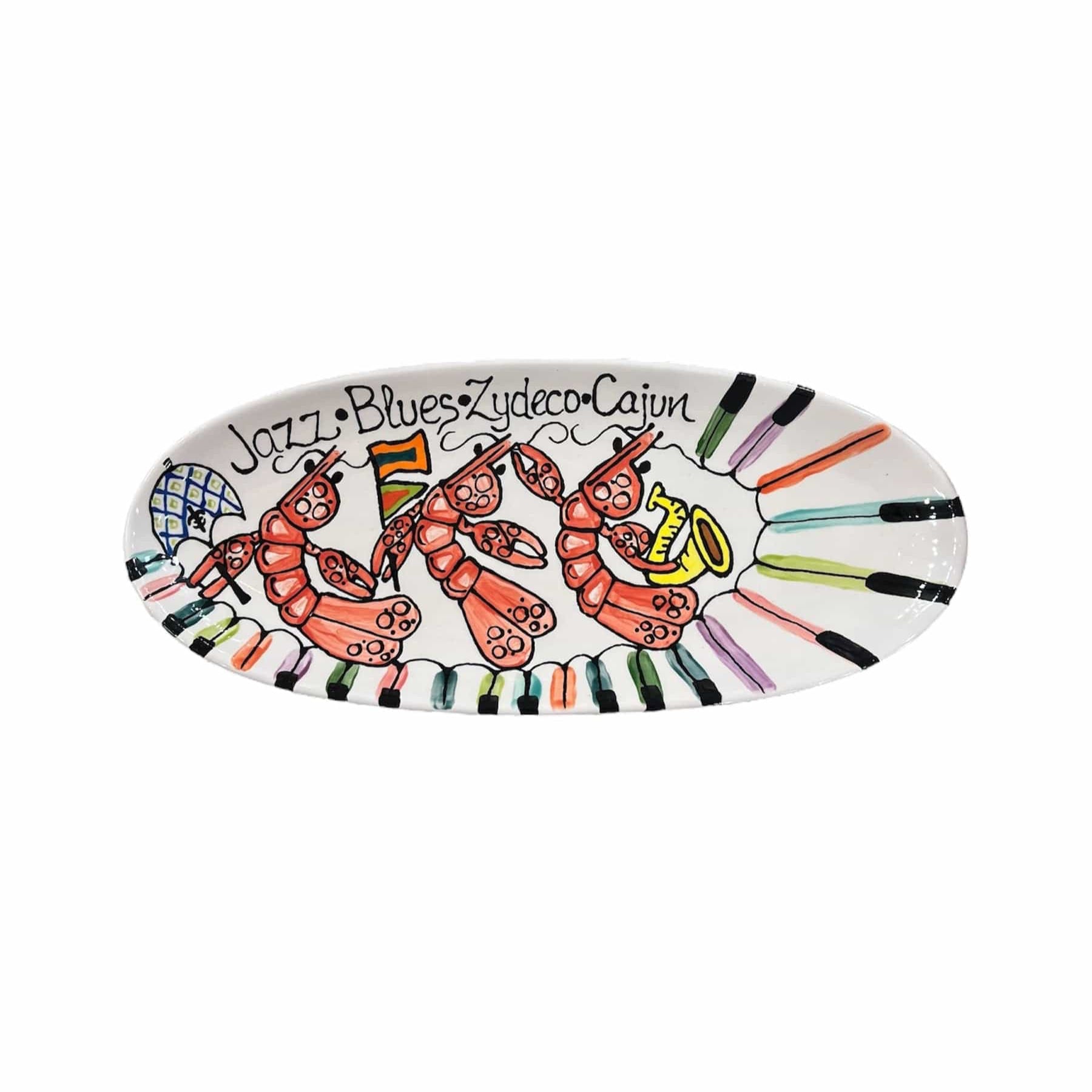 Jan Salzer Art Jan Salzer Jazz Fest Small French Bread Platter - Little Miss Muffin Children & Home