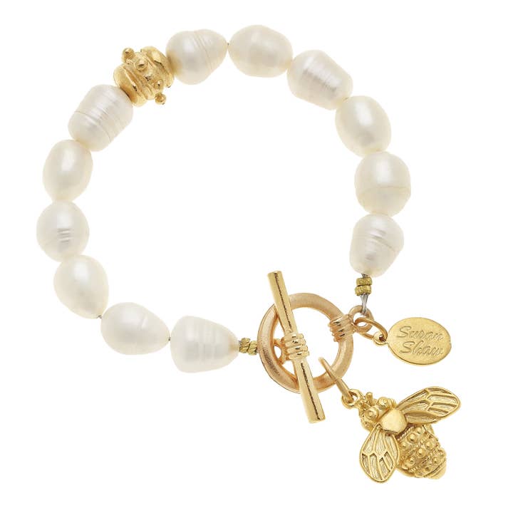 Susan Shaw Honey Bee Pearl Bracelet - Little Miss Muffin Children & Home