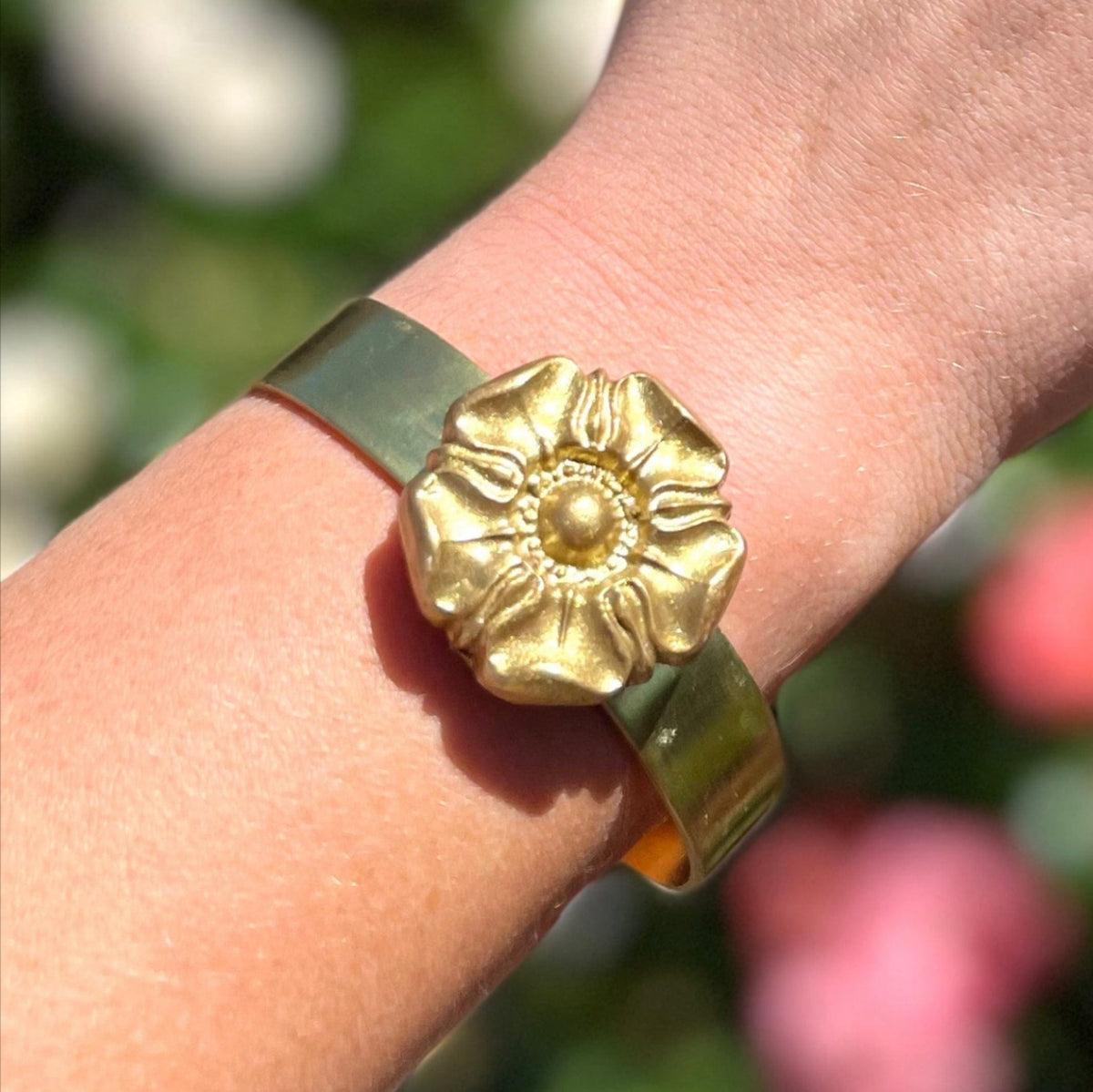 Carol Cassisa Carol Cassisa Cercle Fleur (Flower) Thin Brass Cuff - Little Miss Muffin Children & Home