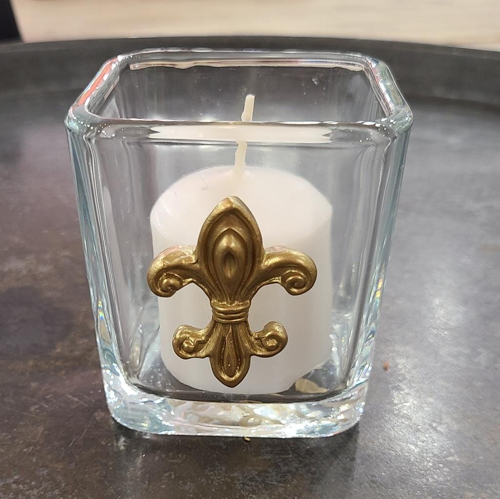 Carol Cassisa Carol Cassisa Fleur de Lis Votive - Little Miss Muffin Children & Home