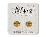 Lilliput Little Things King Cake Earrings