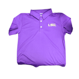 Vive La Fete Vive La Fete LSU Tigers Embroidered Purple Short Sleeve Polo Box Shirt - Little Miss Muffin Children & Home