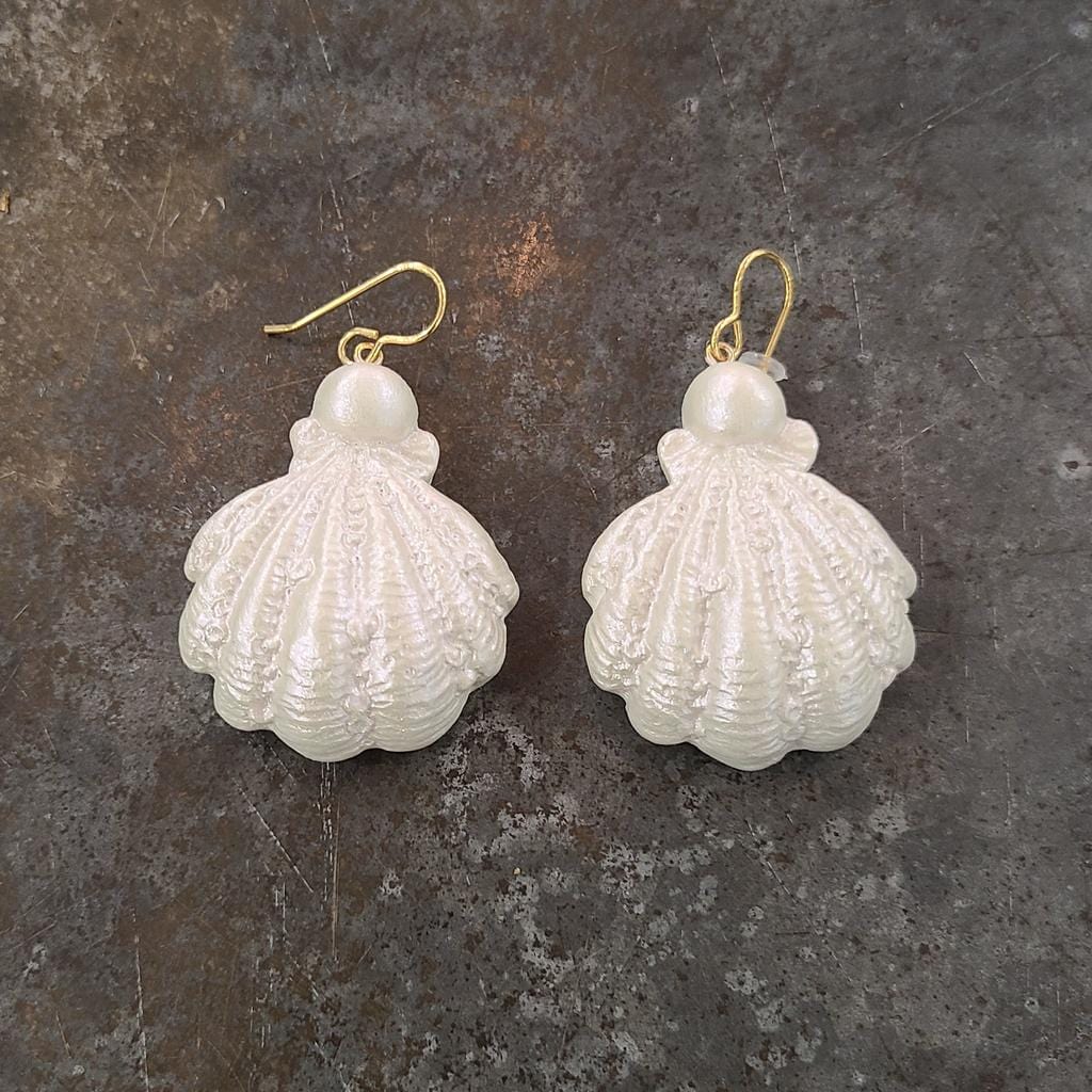 Carol Cassisa Carol Cassisa Bisou de Seine (Shell & Ball) Earrings - Little Miss Muffin Children & Home