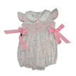 Lulu Bebe Lulu Bebe Rosie Smock Waist Bubble with Ribbons - Little Miss Muffin Children & Home