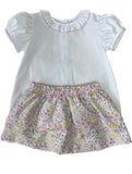 Lulu Bebe Lulu Bebe Olivia Short Sleeve Ruffle Collar Top Skirt Set - Little Miss Muffin Children & Home