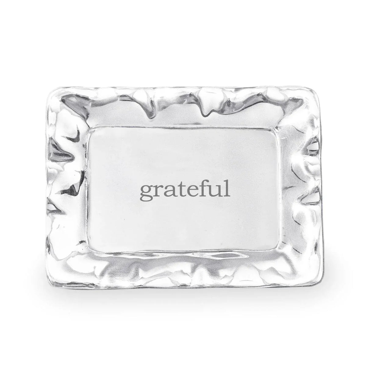 Vento Rectangular Tray Engraved "Grateful"
