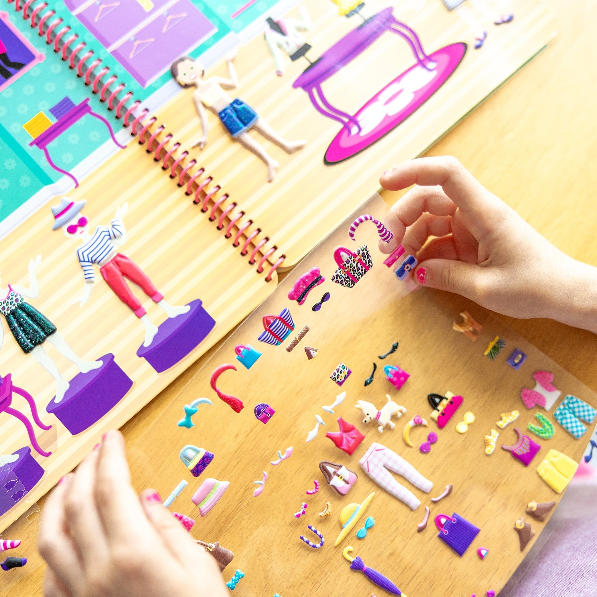 Melissa & Doug Melissa & Doug Deluxe Puffy Sticker Album - Day of Glamour - Little Miss Muffin Children & Home