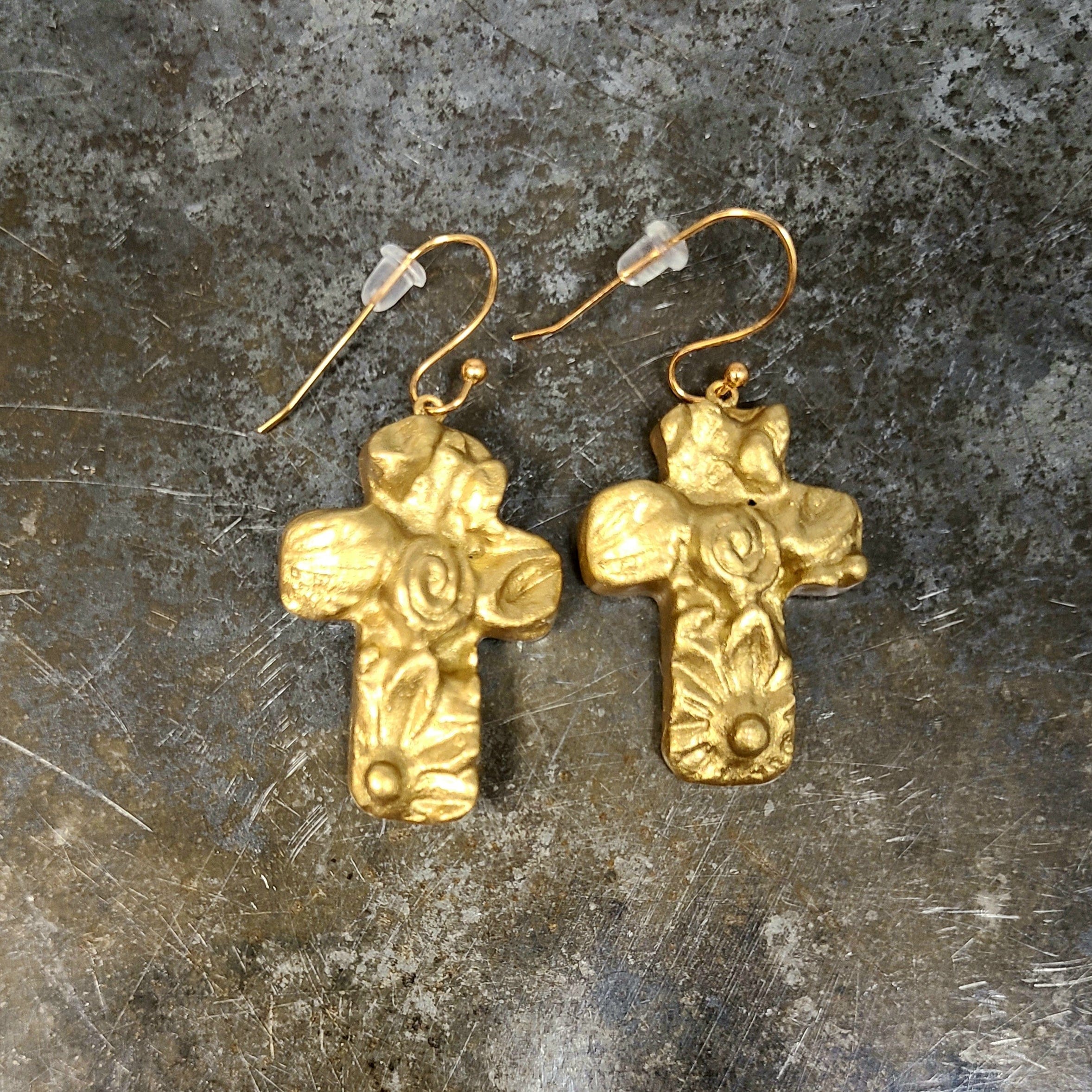 Carol Cassisa Carol Cassisa Flower Croix Earrings - Little Miss Muffin Children & Home